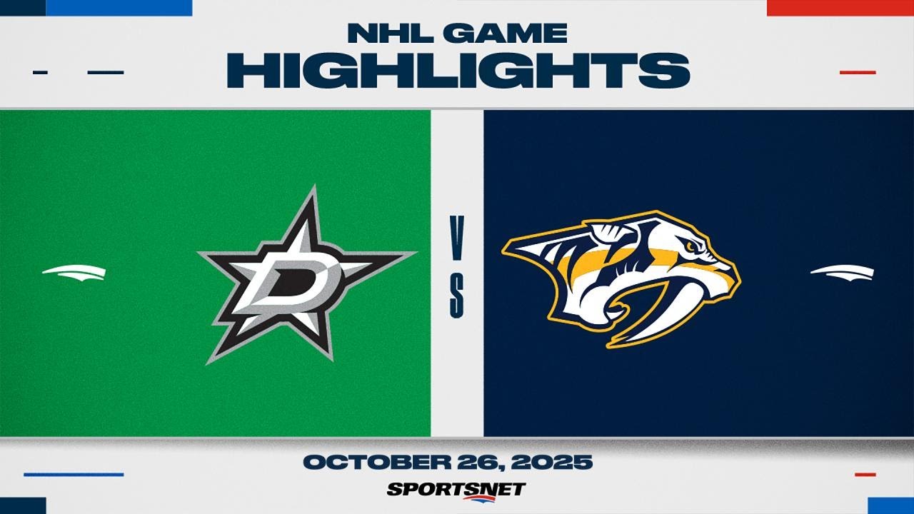 NHL Highlights | Stars vs. Predators - October 26, 2025
