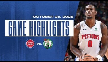 Detroit Pistons Win Home Opener vs Boston Celtics | Full Game Highlights | #NBA #pistons