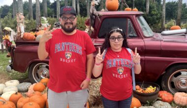 Me & My Sis wearing Matching Shirts at the Pumpkin Patch :)