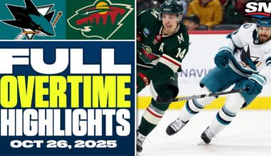 San Jose Sharks at Minnesota Wild | FULL Overtime Highlights - October 26, 2025
