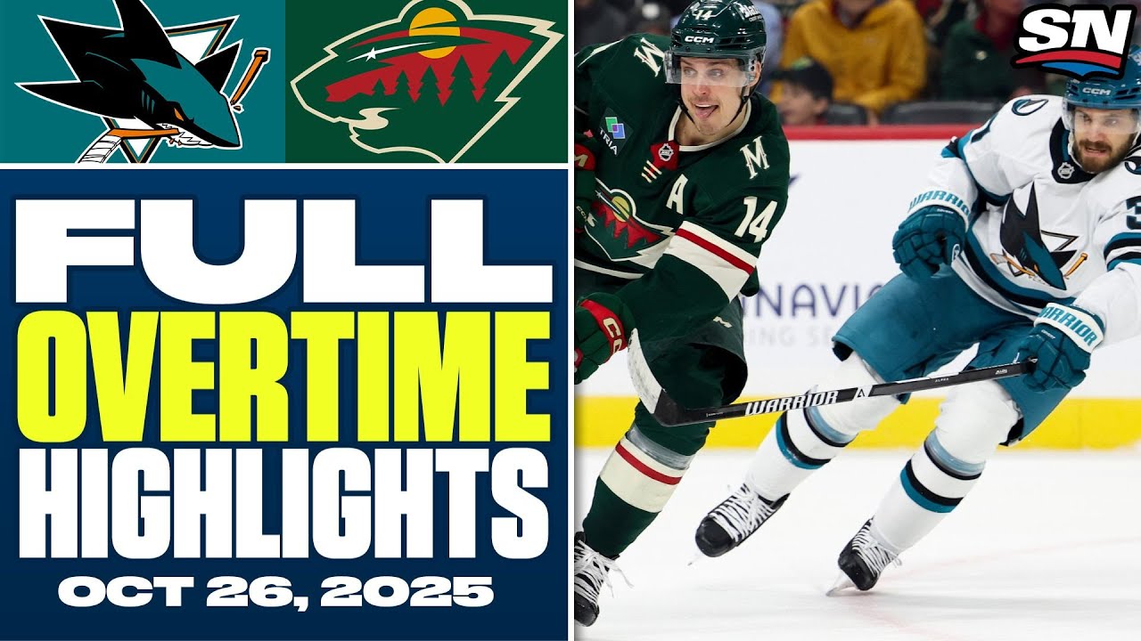 San Jose Sharks at Minnesota Wild | FULL Overtime Highlights - October 26, 2025
