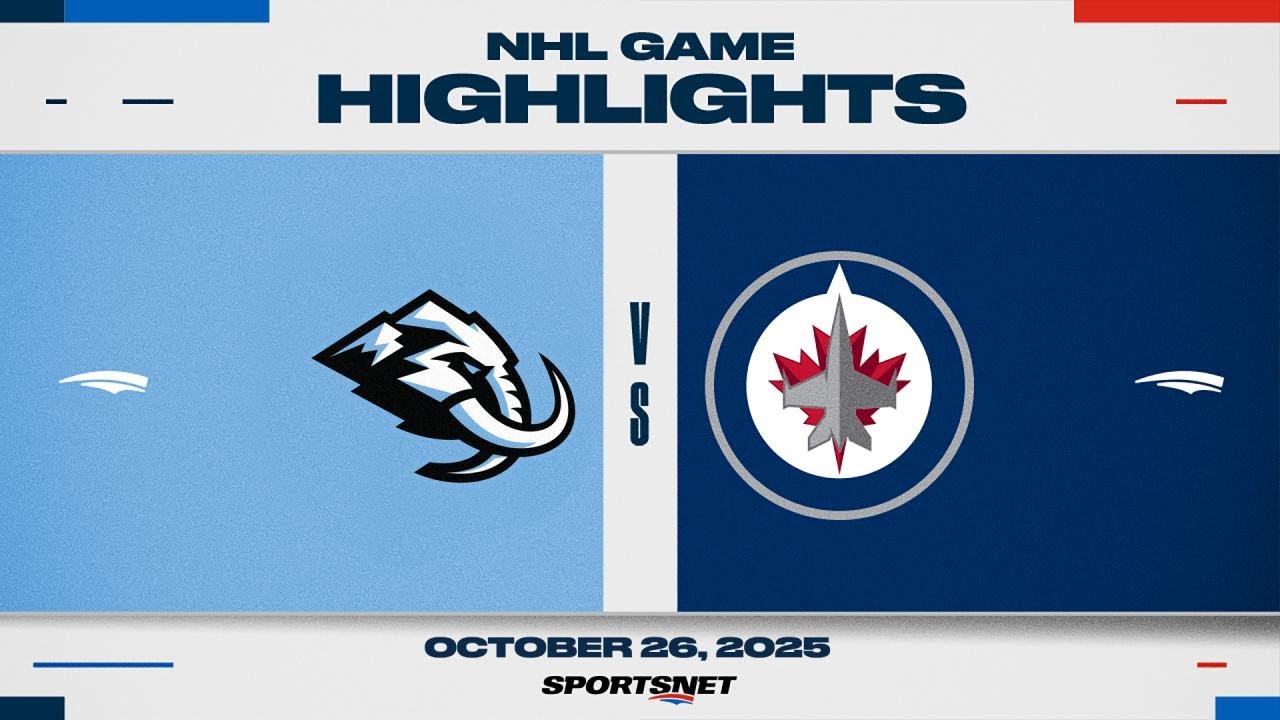 NHL Highlights | Mammoth vs. Jets - October 26, 2025