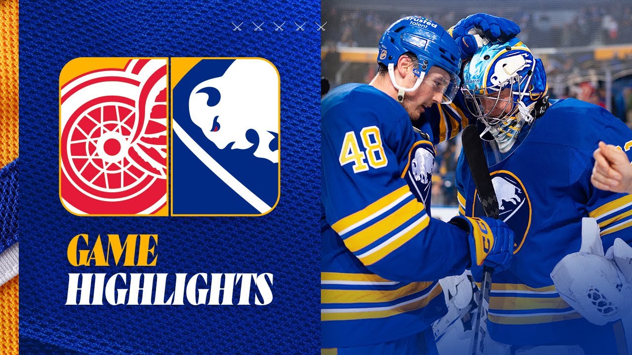 Colten Ellis' NHL Debut Ends With A Win! | Buffalo Sabres Beat Detroit Red Wings 4-2 | Highlights