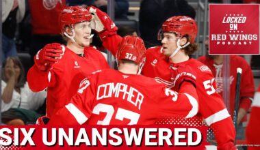 Red Wings score 6 UNANSWERED in comeback win over Blues | Alex DeBrincat finally finds twine