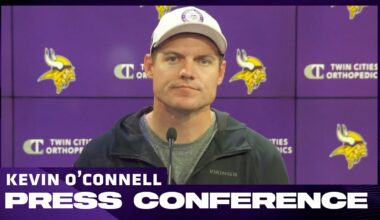 Kevin O'Connell on Run Game Struggles, Christian Darrisaw's Recovery, J.J. McCarthy's Looming Return