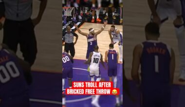 Phoenix Suns trolls after Kings free throw misses rim 😂 #shorts
