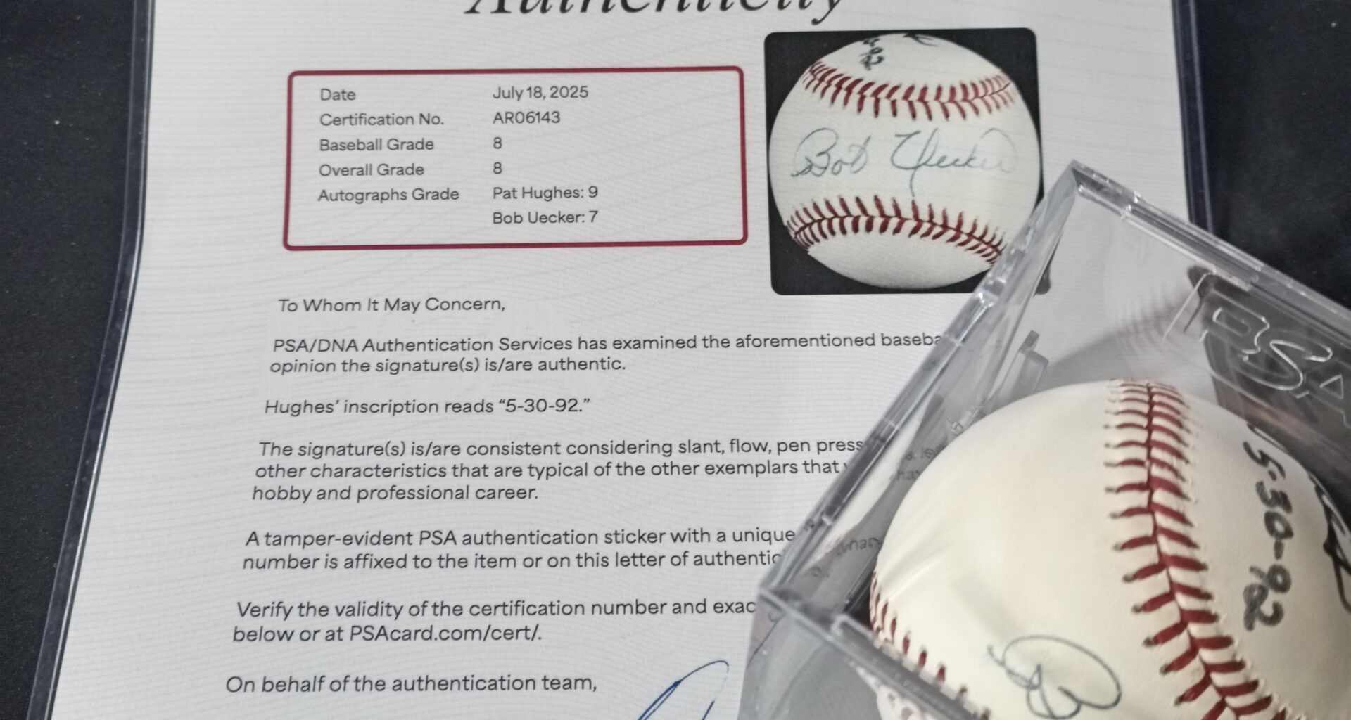 Signed baseball