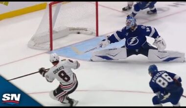 Ryan Donato Buries Rebound To Give Blackhawks Lead In Final Minute vs. Lightning