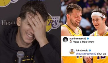 Austin Reaves hilariously thought of Luka while shooting FT's for 51pts vs Kings 😂