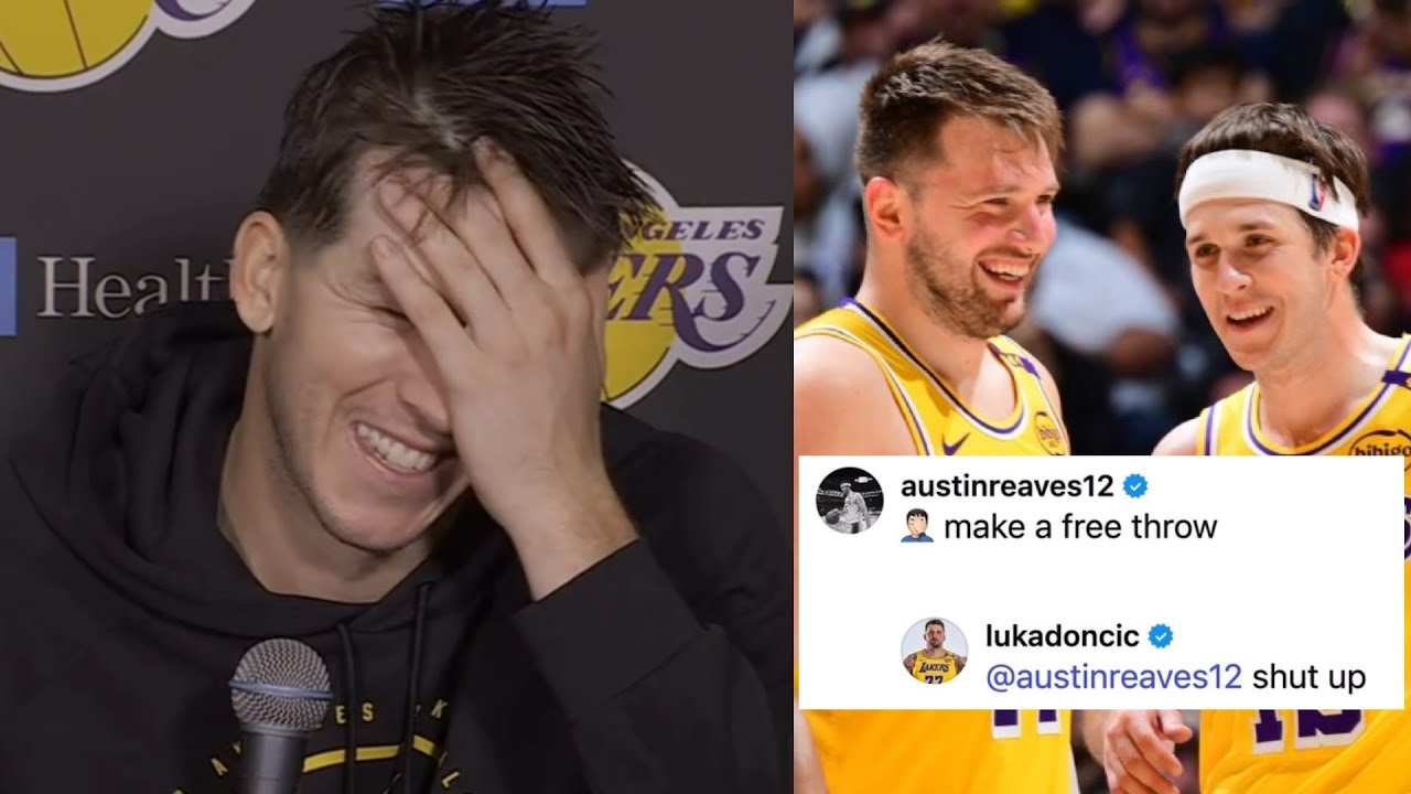 Austin Reaves hilariously thought of Luka while shooting FT's for 51pts vs Kings 😂