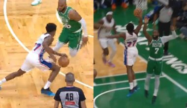 VJ Edgecombe shows he'll be a problem after explosive dunk and 14pts in 1st qtr