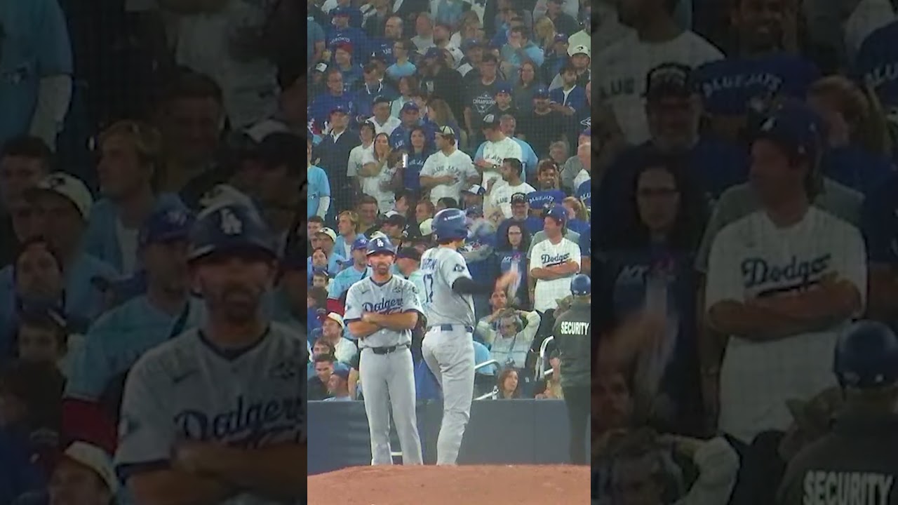 Third time was the charm for Shohei Ohtani 🤣 #WorldSeries