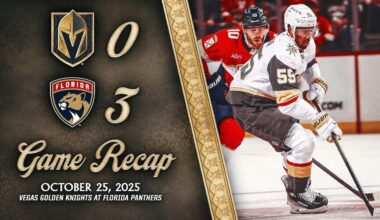 HIGHLIGHTS | Florida Panthers 3, Vegas Golden Knights 0 | Oct. 25, 2025