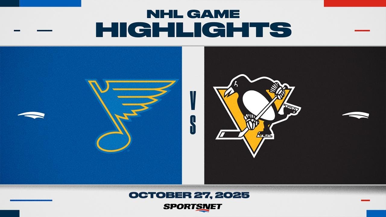 NHL Highlights | Blues vs. Penguins - October 27, 2025