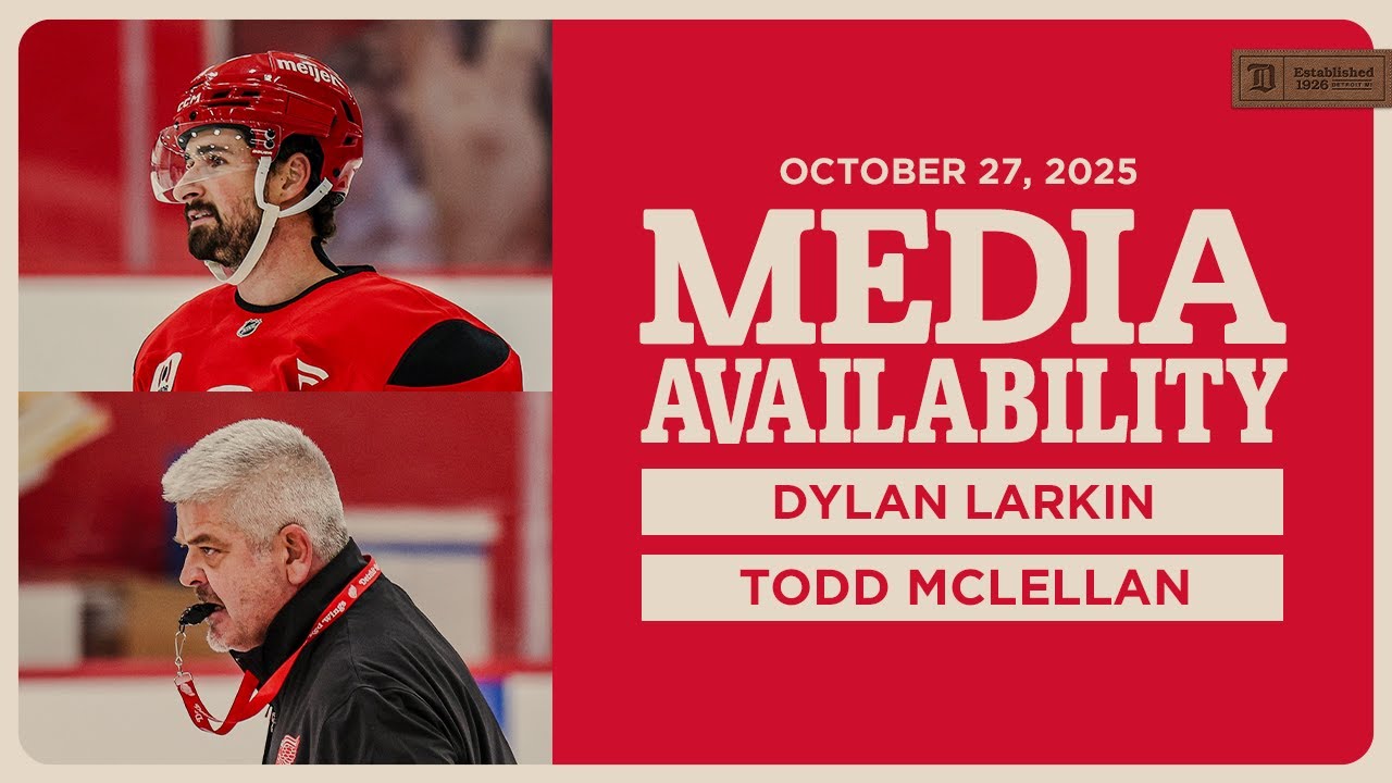 Dylan Larkin & Todd McLellan Practice Media | October 27, 2025