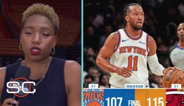 ESPN reacts to Miami Heat beat New York Knicks 115-107; Jalen Brunson: 37 PTS; Norman Powell: 29 PTS