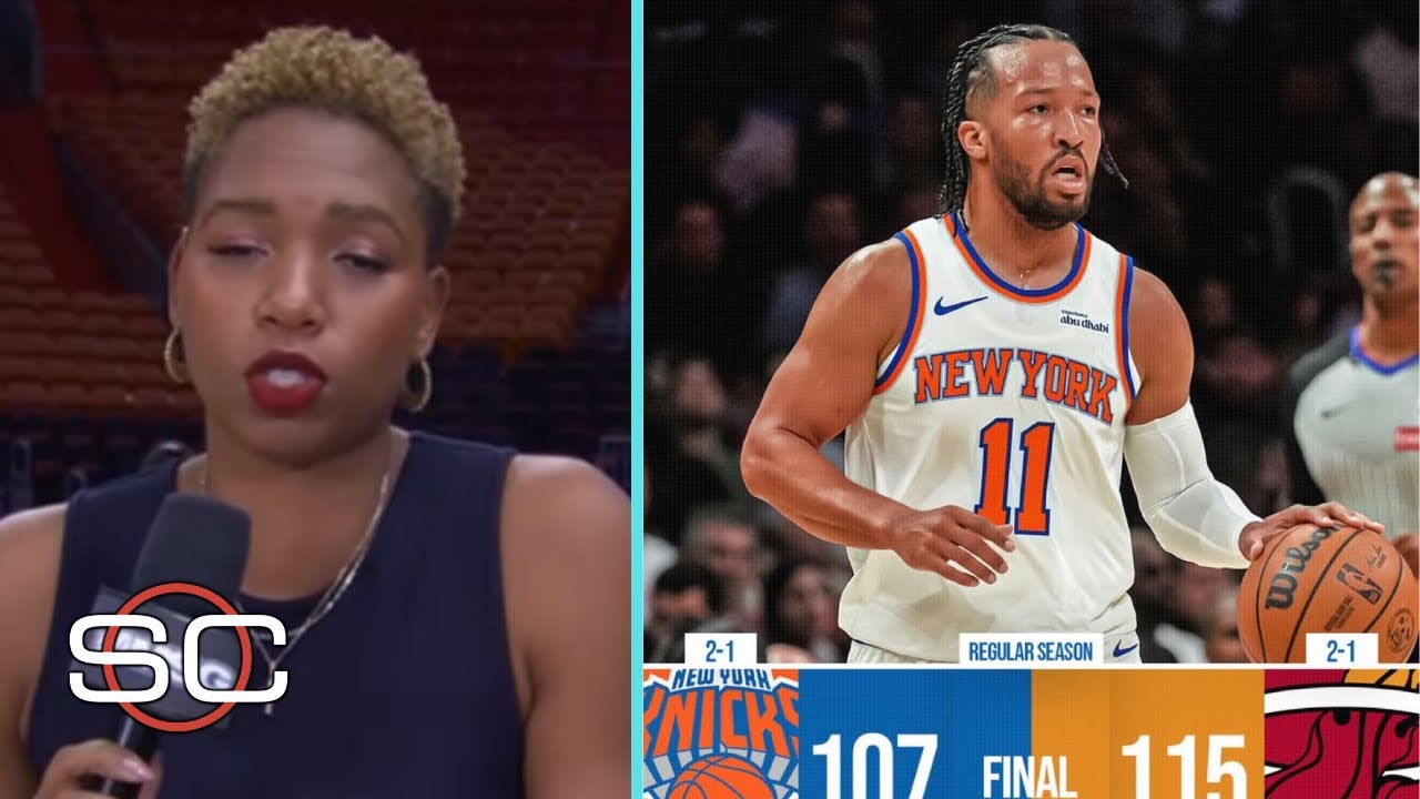 ESPN reacts to Miami Heat beat New York Knicks 115-107; Jalen Brunson: 37 PTS; Norman Powell: 29 PTS
