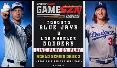 LIVE WORLD SERIES GAME 3: Blue Jays vs. Dodgers Play-by-Play