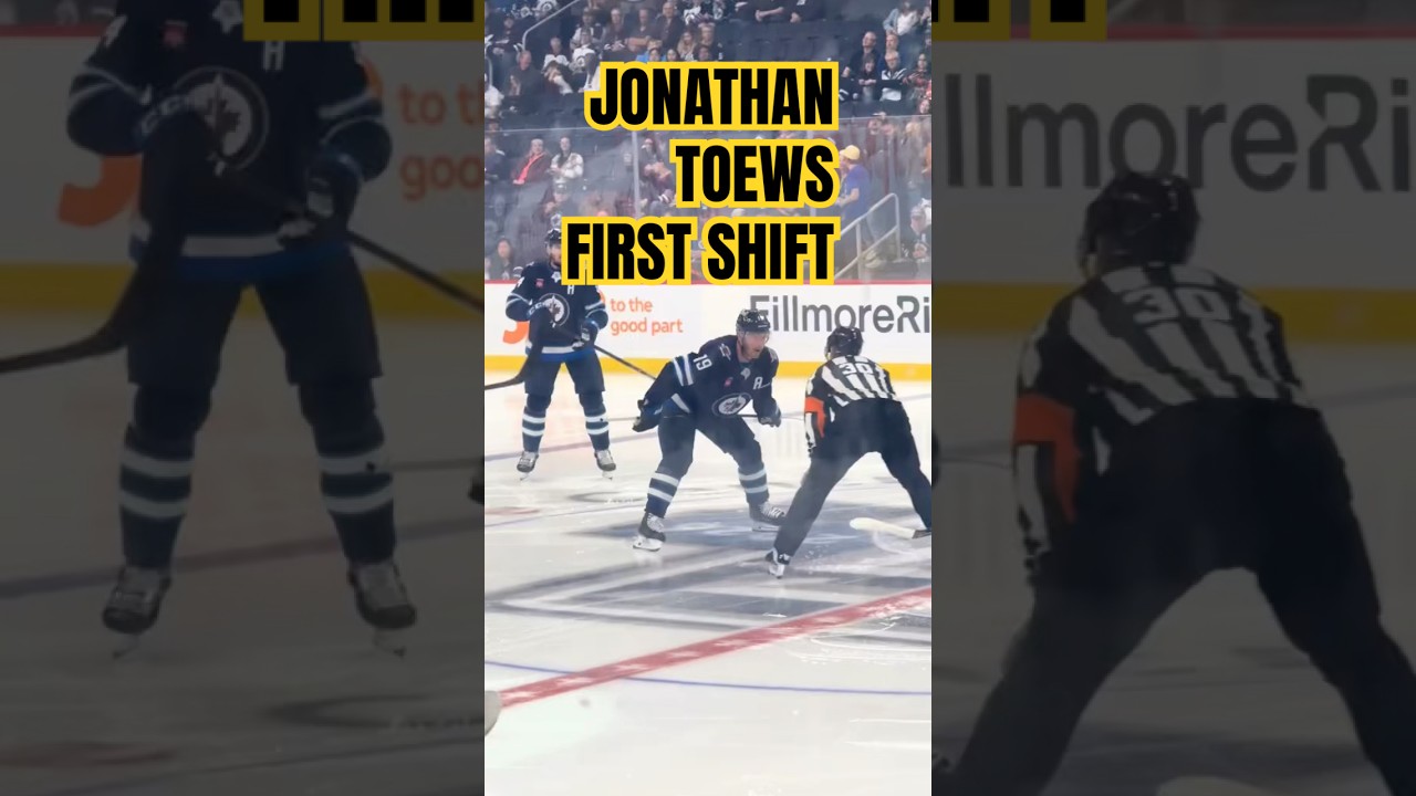Jonathan Toews First Shift! #winnipegjets