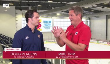 WPTV's Mike Trim talks to Panthers radio host Doug Plagens