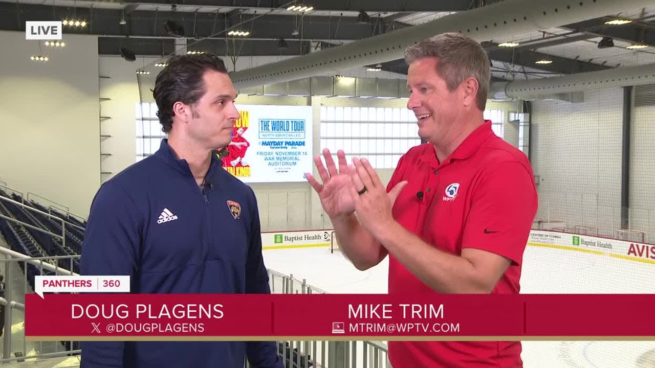 WPTV's Mike Trim talks to Panthers radio host Doug Plagens