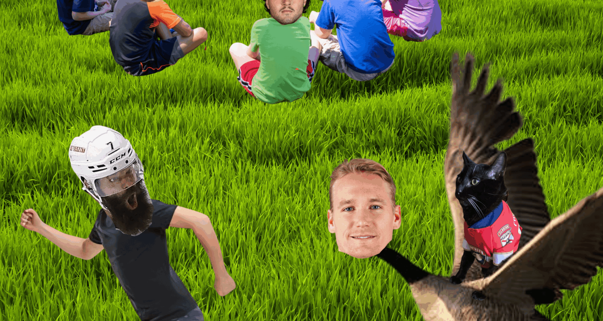 Jason Purrhees playing some Duck Duck Goose pre-game.