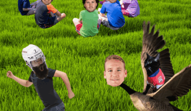 Jason Purrhees playing some Duck Duck Goose pre-game.