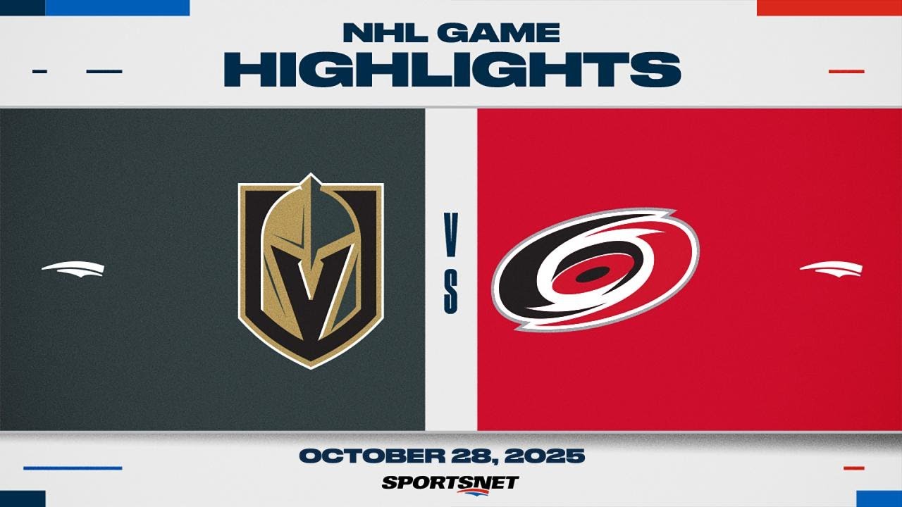 NHL Highlights | Golden Knights vs. Hurricanes - October 28, 2025