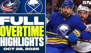 Columbus Blue Jackets at Buffalo Sabres | FULL Overtime Highlights - October 28, 2025