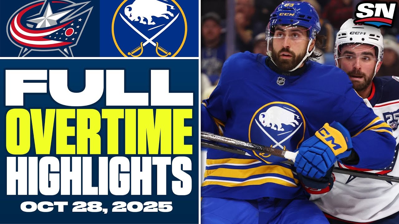 Columbus Blue Jackets at Buffalo Sabres | FULL Overtime Highlights - October 28, 2025