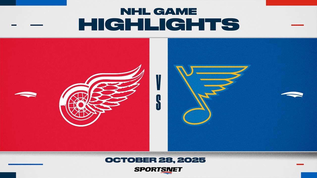 NHL Highlights | Red Wings vs. Blues - October 28, 2025