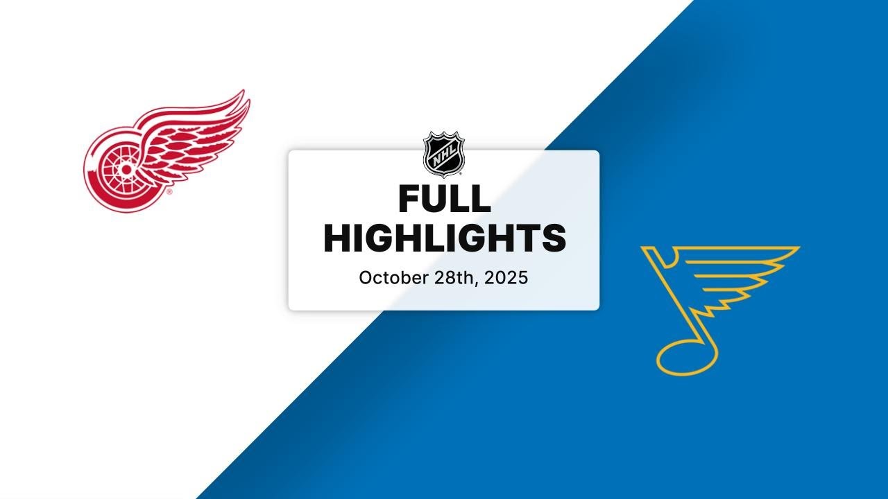 NHL Highlights | Red Wings vs. Blues | October 28, 2025