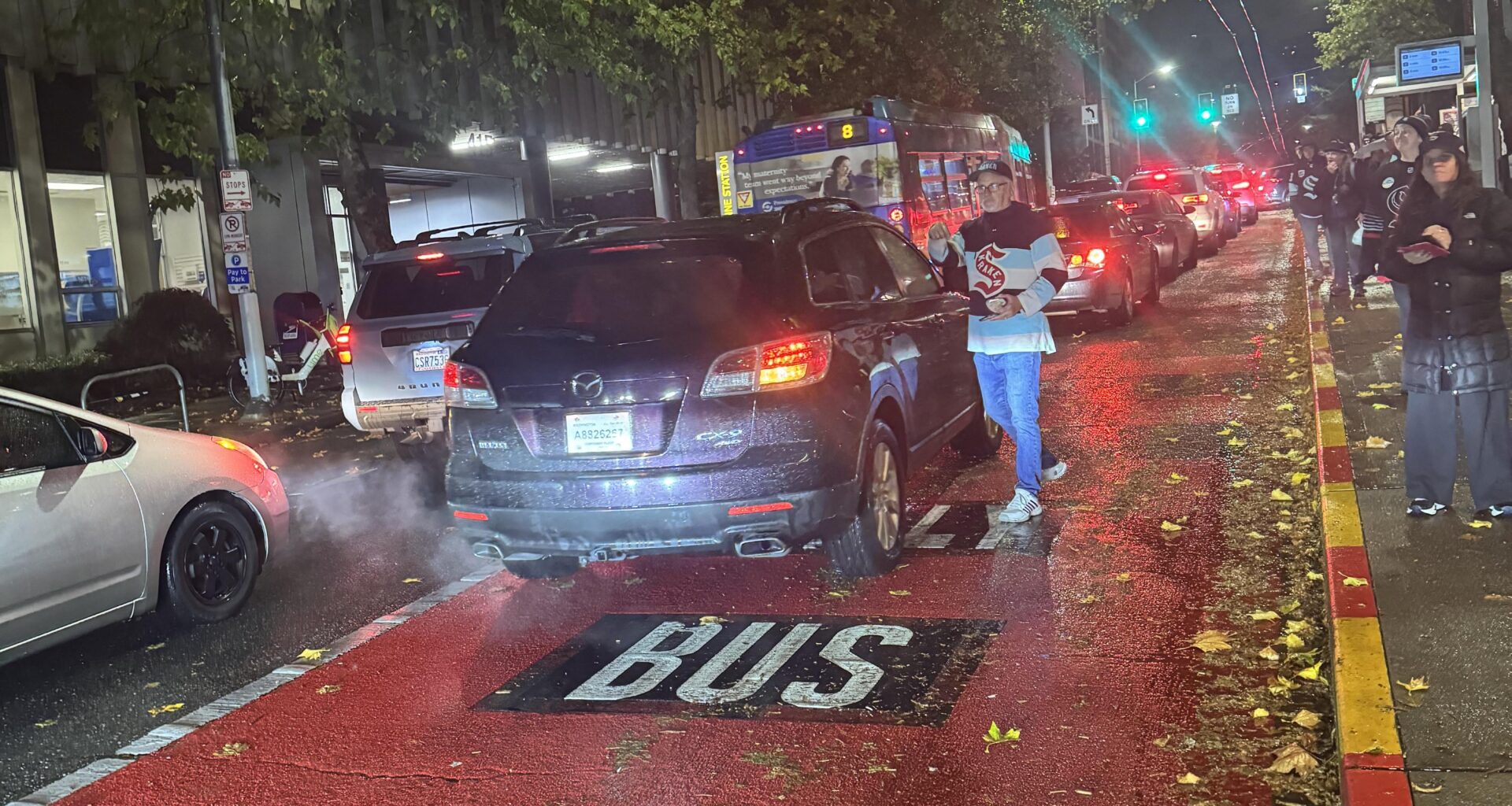 Does anyone respect the bus lane after the game?!