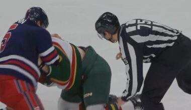 Luke Schenn Drops 🥊 Gloves 🥊 With Jake Middleton