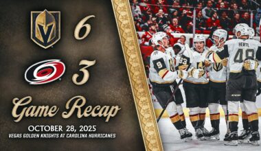 HIGHLIGHTS | Vegas Golden Knights 6, Carolina Hurricanes 3 | Oct. 28, 2025