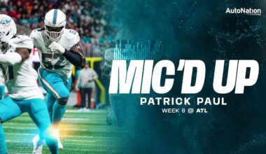 Patrick Paul mic'd up during Week 8 win over Atlanta Falcons | Miami Dolphins