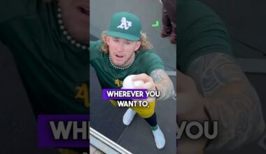 Getting Autographs From Oakland A’s Pitchers Ken Waldichuk and Joey Estes #oaklandathletics #mlb