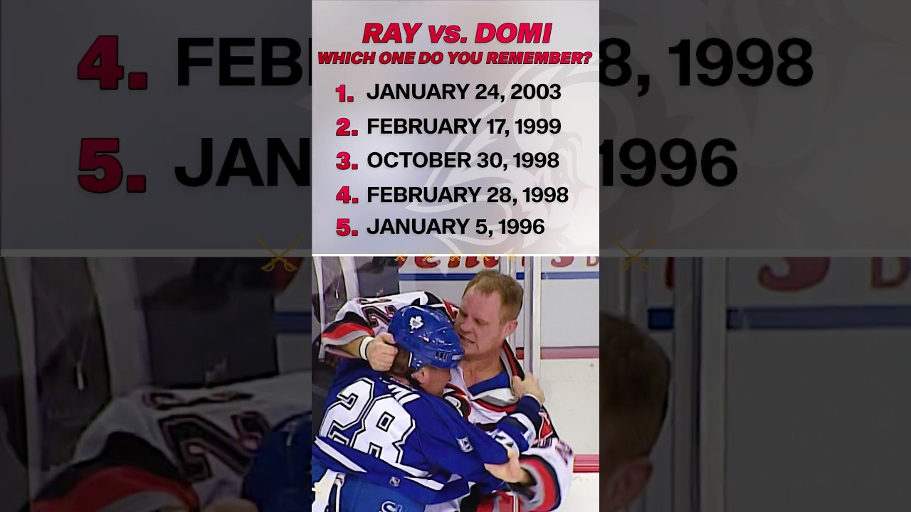 Rob Ray vs Tie Domi fights were unmatched! 😤 #nhl #fight #buffalosabres