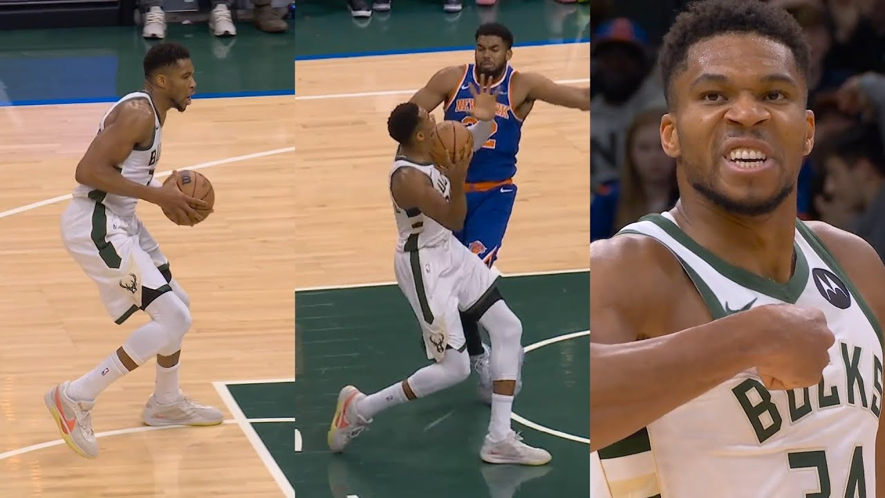 Giannis takes 5 steps for layup then says "this is my city" after dunk vs Knicks