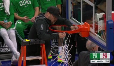 Celtics-Pistons Game DELAYED After the Net Broke 😳