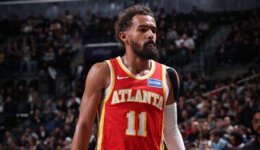 Hawks' Trae Young exits game at Nets with right knee sprain
