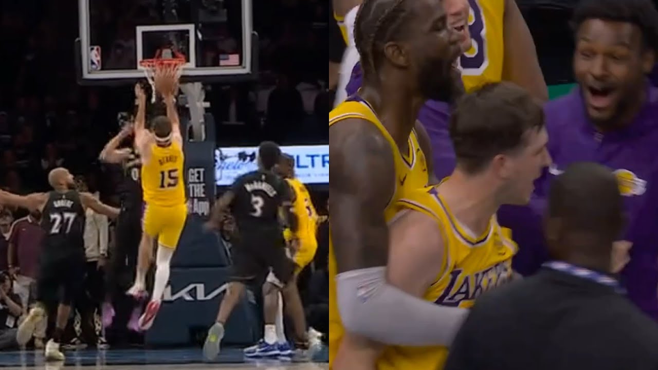 Austin Reaves INSANE game winner buzzer beater vs Timberwolves