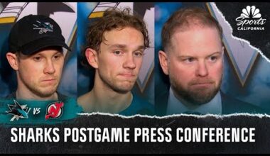 Jeff Skinner, William Eklund and more react to Sharks' loss to Devils | NBCS California