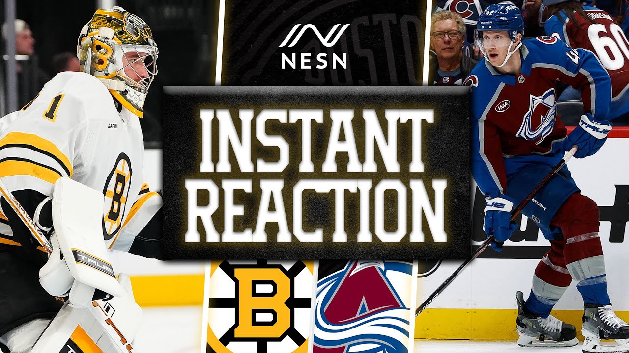 INSTANT REACTION: Bruins Lose Third Straight in 4-1 Loss to Avalanche