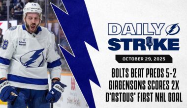 Lightning Beat The Preds 5-2 as D'Astous Scores First Goal