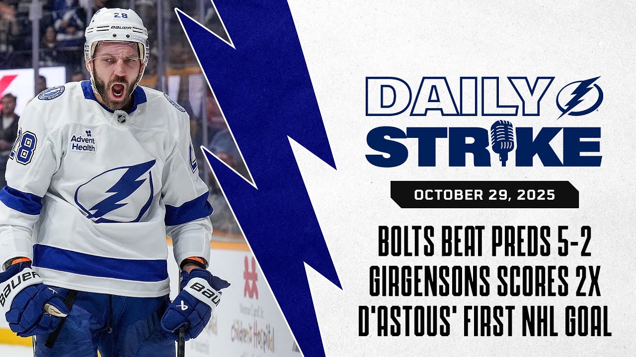 Lightning Beat The Preds 5-2 as D'Astous Scores First Goal