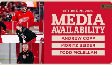 Andrew Copp, Moritz Seider, Todd McLellan Practice Media | October 26, 2025