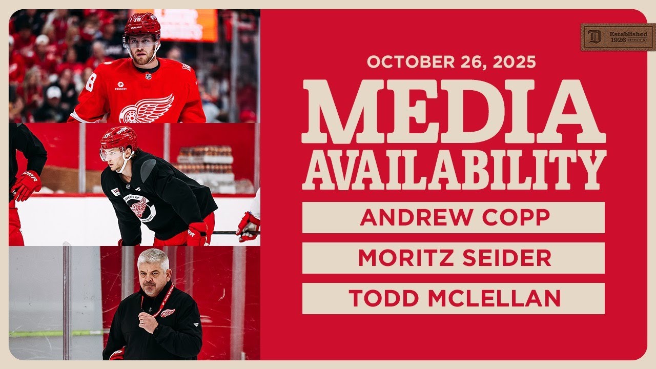 Andrew Copp, Moritz Seider, Todd McLellan Practice Media | October 26, 2025