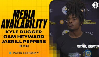 Cam Heyward, Kyle Dugger, Jabrill Peppers Media Availability (Oct. 30) | Pittsburgh Steelers
