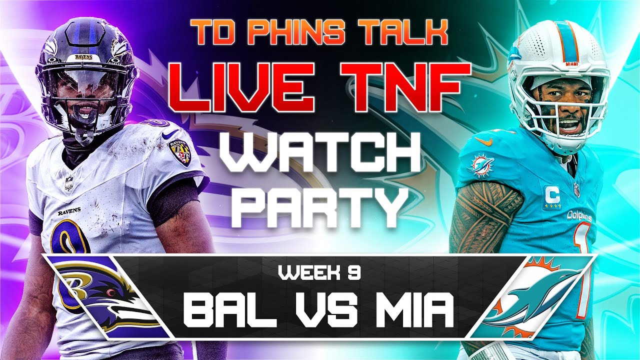 🚨🚨🚨 Miami Dolphins vs Baltimore Ravens LIVE WATCH PARTY! 🚨🚨🚨